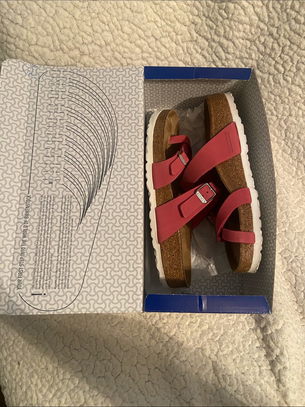 Birkenstock women’s Red uDouble-Strap Toe-Loop Sandals - Picture 6 of 14
